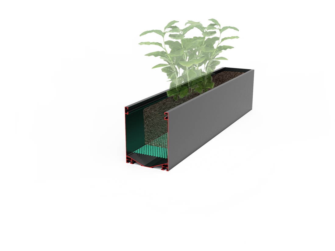 אדנית לארגו עם 2 שכבות לניקוז יעיל