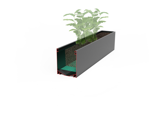 אדנית לארגו עם 2 שכבות לניקוז יעיל